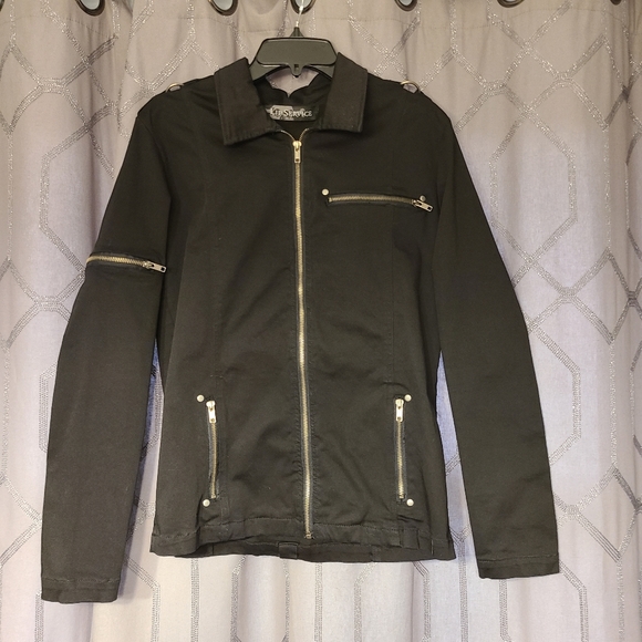 Lip Service Other - Lip Service Black Bondage Zipper Jacket M